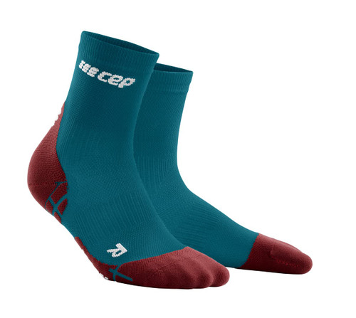 CEP Ultralight Short Socks Petrol/Dark Red, Men, III