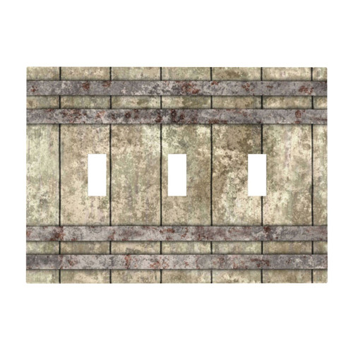 Rustic Barn Door 3 Gang Light Switch Plate Decorative Triple Toggle Wall Plate Cover Electrical Faceplate for Bathroom Home Living Room Bedroom Decor Rustic Barn Door 3 Gang Light Switch Plate Decorative Triple Toggle Wall Plate Cover Electrical Faceplate for Bathroom Home Living Room Bedroom Decor