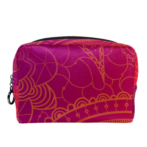 suojapuku Cosmetic Bag for Women,Small Makeup Bag for Purse,art floral pattern,Travel Cosmetic Bag,Makeup Pouch