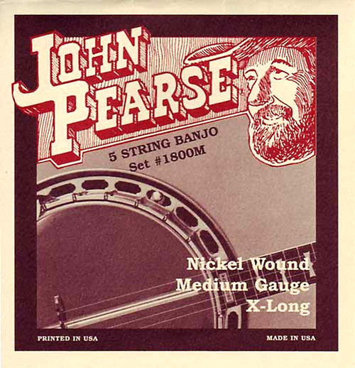 John Pearse P1800M Bronze Acoustic Guitar Strings, Medium