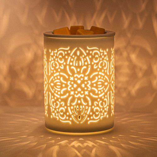 Earnest Living Wax Melt Warmer Wax Warmer for Scented Wax Cubes Tart Candle Warmer Oil Burner Wax Melts Electric Ceramic Fragrance Melter White for Home Office Bedroom Aromatherapy Gift Decor