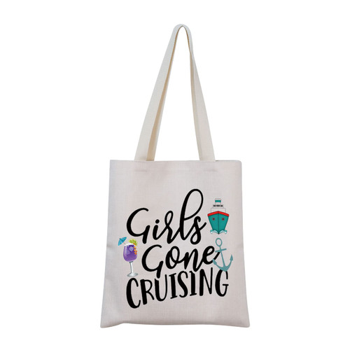 TSOTMO Cruise Gift Womens Gone Cruising Cruise Tote Bag Vacation Trip Toiletry Bags Cruise Cruising Lover Gift Weekend Gift (Cruising Tote)