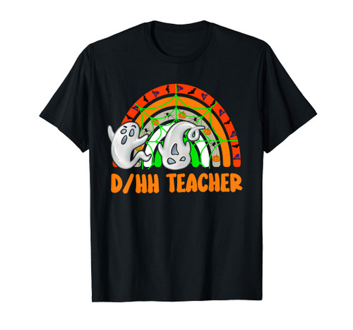 D/HH Teacher Rainbow Halloween Costumes Deaf Hard of Hearing T-Shirt