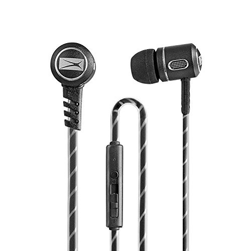 Altec Lansing in-Ear Stereo Metal Earbuds, Black (MZX147-BLK)