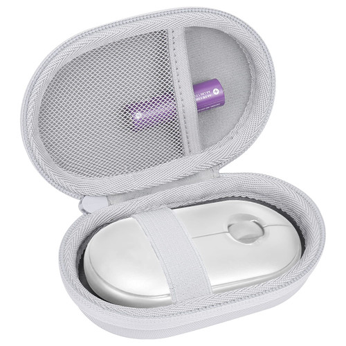 co2CREA Hard Case Replacement for Logitech Pebble M350 M355 i345 Wireless Bluetooth Mouse (Off White Case, for Pebble Mouse)