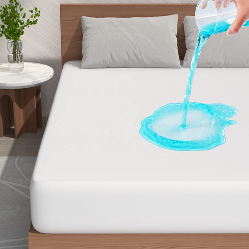 Twin Mattress Protector Waterproof Mattress Cover Twin Size Soft Breathable Noiseless Mattress Pad Deep Pocket for 8-21" Pad, Washable Bed Cover for Pets Kids Adults 39"x75" Twin Mattress Protector Waterproof Mattress Cover Twin Size Soft Breathable Noiseless Mattress Pad Deep Pocket for 8-21" Pad, Washable Bed Cover for Pets Kids Adults 39"x75"