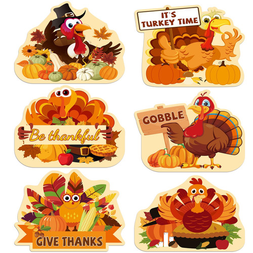 Thanksgiving Placemats Set of 6 Fall Placemats washable place mats thanksgiving day plastic placemats Dining Table Decor Autumn Harvest Rustic Holiday Harvest Turkey Placemats Decoration Kitchen Party