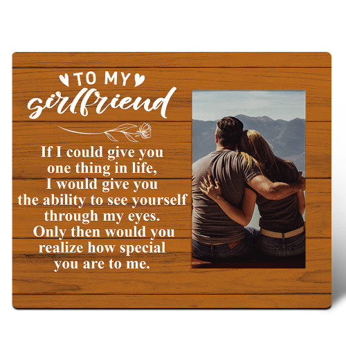 Girlfriend Picture Frame Gifts, If I Could Give You One Thing in Life, Valentine's Day Romantic Gifts for Girlfriend from Boyfriend, Girlfriend Birthday Christmas Long Distance Relationship Gifts Girlfriend Picture Frame Gifts, If I Could Give You One Thing in Life, Valentine's Day Romantic Gifts for Girlfriend from Boyfriend, Girlfriend Birthday Christmas Long Distance Relationship Gifts
