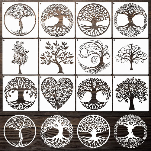 Tree Stencils Tree of Life Stencil for Painting on Wood Airbrush Natural Plants Small Palm Tree Drawing Templates for Canvas Wall Floor Decor DIY Art Crafts and Decorations Tree Stencils Tree of Life Stencil for Painting on Wood Airbrush Natural Plants Small Palm Tree Drawing Templates for Canvas Wall Floor Decor DIY Art Crafts and Decorations