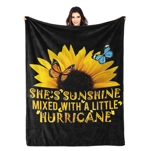Sunflower Butterfly Blanket Soft Warm Lightweight Cozy Plush Throw Blanket Bed Couch Sofa Office Decor Gifts for Kids Women 50"x40" Sunflower Butterfly Blanket Soft Warm Lightweight Cozy Plush Throw Blanket Bed Couch Sofa Office Decor Gifts for Kids Women 50"x40"