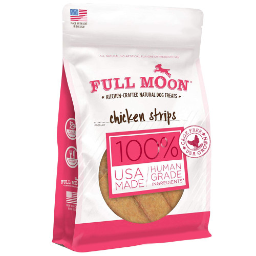 Full Moon Chicken Strips Healthy All Natural Dog Treats Human Grade Made in USA Grain Free 24 oz Full Moon Chicken Strips Healthy All Natural Dog Treats Human Grade Made in USA Grain Free 24 oz