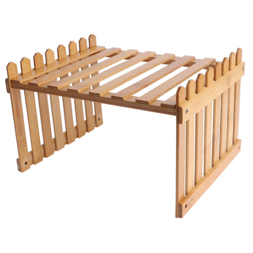 Ciieeo 1Pc Bamboo small flower stand Flower Pot Shelves wooden plant pot shelf decorative succulent stand standing shelf Indoor Plant Holder desktop stand storage bamboo frame office