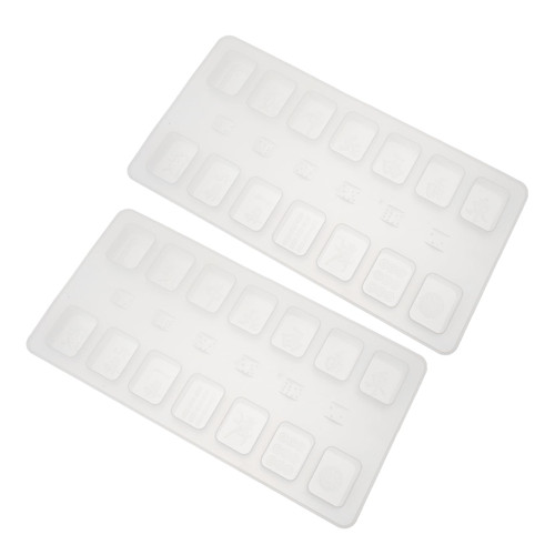 Gogogmee 2Pcs Silicone Mahjong Mold Dice Resin Molds DIY Craft Mahjong soap - Jong Resin Casting Ice Cube DIY Mahjong Silicone Resin Mahjong molds Gumby Toy Silica Gel Office Jewelry Fudge