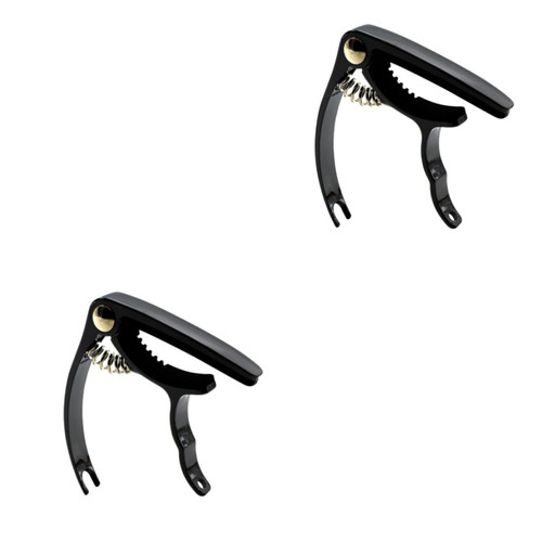 ERINGOGO 2pcs Bass Picks Guitar Accessories Capo Ukulele Capo Ukelele Picks Acoustic Guitar Capo Guitar Capo Tuner Bass Capo Guitar Tuner Guitar Picks Metal Guitar Capo Tuning Tool