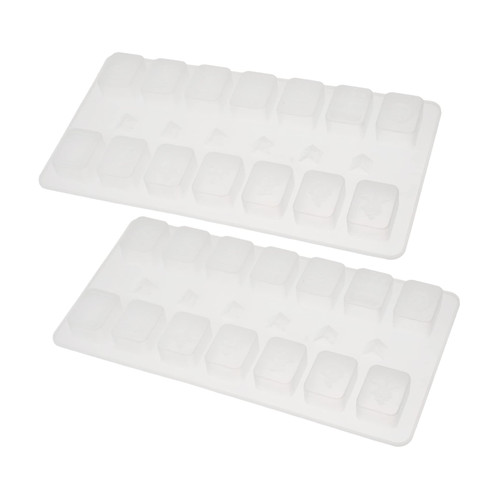CORHAD 2Pcs Silicone Mahjong Mold epoxy Silicone Crafts Silicone Resin Mahjong molds Resin Jewelry molds Silicone epoxy Resin Mahjong molds DIY Craft Manual Office Silica Gel ice Cubes