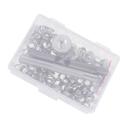 SEWACC 200 Sets Metal Grommets Kit Metal Hole Punch Tool Clothes Shoes Eyelets Eyelet Repair kit Brass Grommets kit Eyelet Tool kit DIY Project Eyelets Grommet Button Fastener Stud Boxed
