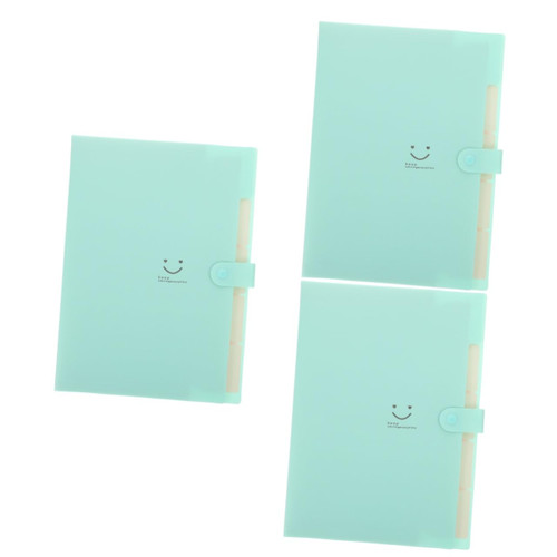 EXCEART 3pcs a4 Folder Expandable Folder Organizer File Folder Holder Paper Plastic Filling folders a4 Accordian folders Paper Document Receipt Organizer pp File Rack Accordion Office