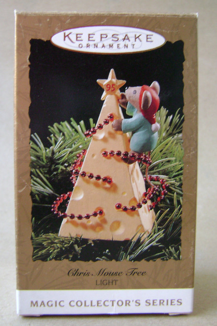 Hallmark Keepsake Chris Mouse Tree Light Up Christmas Tree Ornament Magic Collector's Series - Handcrafted - Great for hanging on wreaths or christmas trees