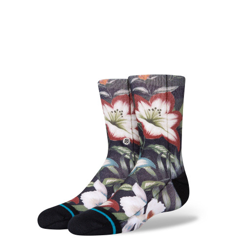 Stance Kids Variegate Crew Socks (Black, Large (Kids 3-5.5 / Men 3-5.5 / Women 5-7.5))