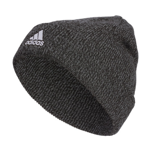 adidas Men's Team Issue Fold Beanie, Black-Onix Grey/White F23, one_Size