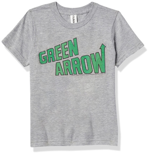 DC Comics Justice League Green Arrow Boy's Crew Tee, Athletic Heather, Youth X-Large