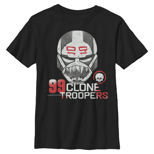 Star Wars Bad Clone Batch Boy's Premium Solid Crew Tee, Black, Large