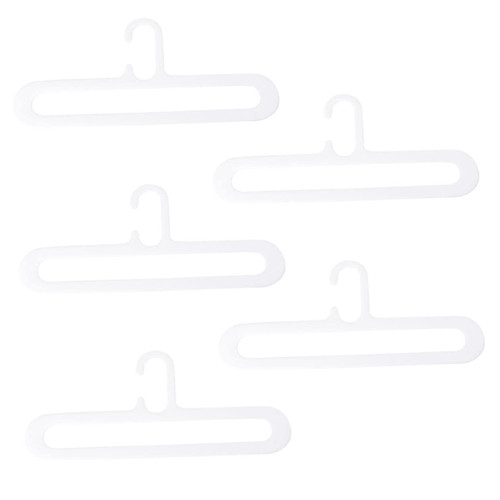 TIDTALEO 5Pcs Clothes Rack Storage Hook Hanger Space Saving Coat Hanger Wall Clothes Rack Wire Clothes Hangers Clothing Shelf Trouser Hangers Coat Hooks Plastic Non-Slip White Hang Clothes
