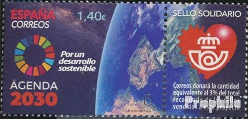 Spain 5384Zf with zierfeld (Complete.Issue.) 2019 European Union Agenda 2030 (Stamps for Collectors) Space