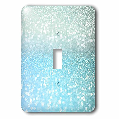 3dRose LSP_272850_1 Sparkling Teal Blue Luxury Shine Girly Elegant Mermaid Glitter Toggle Switch, Mixed