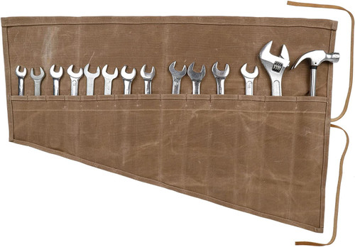 14 Pockets Tool Roll Organizer,Wrench Roll Up Pouch,Wrench Organizer & Tool Pouch,Roll Up Tool Bag,Wrench Roll,Tool Organizer Bag,Roll Up Pouch for Electrician,HVAC,Plumber,Carpenter or Mechanic