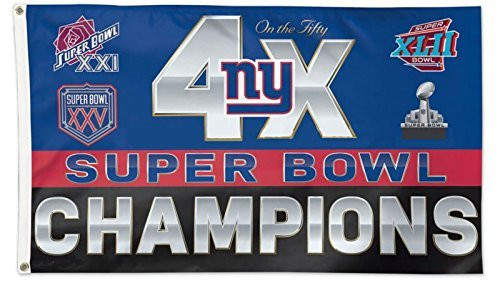 Five Star Flags New New York Giants Flag, Giants Flag, Flag for Indoor or Outdoor Use, 100% Polyester, 3 x 5 Feet.