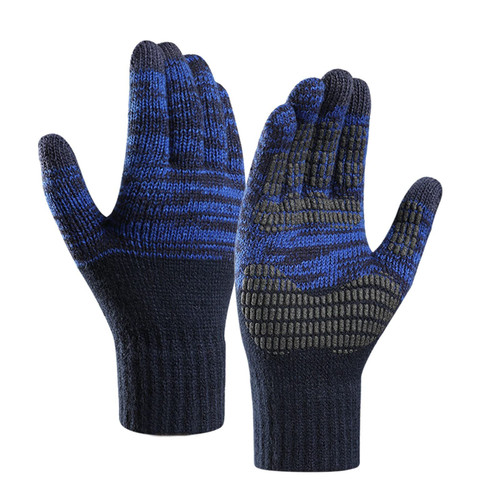 BCDlily Winter Knit Gloves Women Men Touchscreen Upgraded Anti-Slip Warm Gloves Full Finger Mittens (Green)