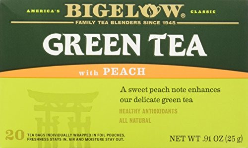 Bigelow Green Tea w/Peach Tea Bags, 20 ct