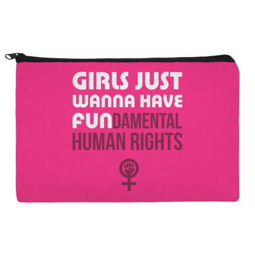 GRAPHICS & MORE Girls Just Wanna Have Fundamental Rights Makeup Cosmetic Bag Organizer Pouch