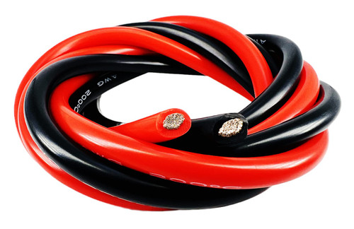 OPLIAT 8 Gauge Extra Flexible Silicone Wire 10FT?Red 5ft + Black 5ft Separated? 8 AWG Stranded Tinned Copper Battery Wire Automotive 1650 * 0.08mm Rating 200? 600V