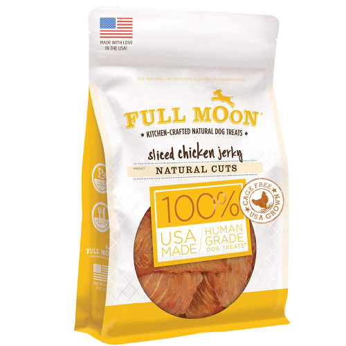 Full Moon Natural Cut Chicken Jerky Healthy All Natural Dog Treats Human Grade Grain Free 12 oz Full Moon Natural Cut Chicken Jerky Healthy All Natural Dog Treats Human Grade Grain Free 12 oz