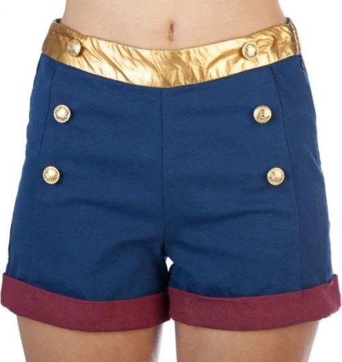 DC Comics Wonder Woman High Waisted Shorts-X-Large