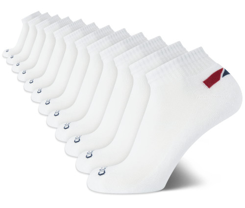 IZOD Men's Athletic Socks - Performance Cushion Quarter Socks (10 or 12 Pack), Size Shoe Size: 6-12.5, White (12Pk)
