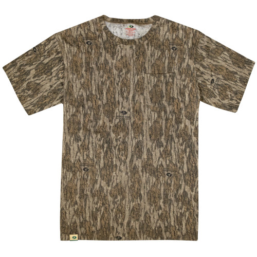 Mossy Oak Men's Standard Camo Hunting Shirt Short Sleeve Cotton, Bottomland, Medium Mossy Oak Men's Standard Camo Hunting Shirt Short Sleeve Cotton, Bottomland, Medium