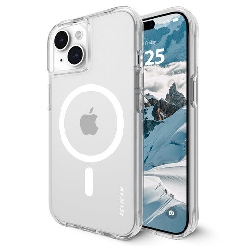 Pelican Ranger Series - iPhone 15 Plus Case 6.7" [Compatible with MagSafe] [Anti-Yellow] Magnetic Phone Case with Anti-Scratch Tech [12ft MIL-Grade Drop Protection] Cover for 15 Plus - Clear