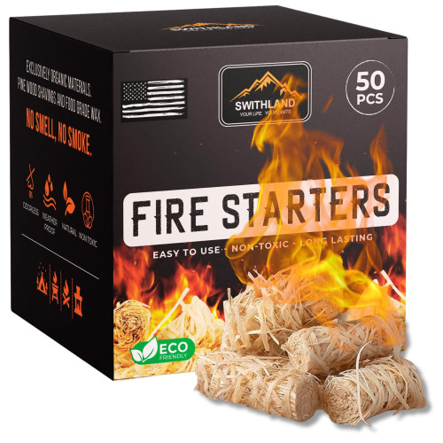 SWITHLAND | 50 PCS | Fire Starter, Charcoal Chimney, Fire Starters, Fire Starter Sticks, Charcoal Starter, Firestarter, Fire Starter Cubes, Charcoal Chimney Starter, Tumbleweeds Fire Starter