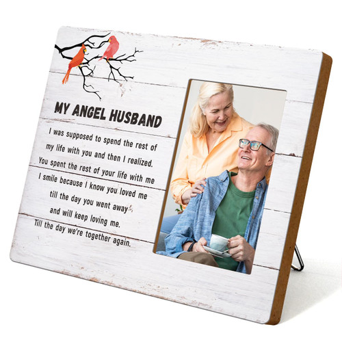 Hanamiya Na Grieving Gifts Picture Frame Memorial Gifts for Loss of Husband Photo Frames Loss of Husband Sympathy Gift Condolences Gift for Loss Birds on Branches Wooden Picture Frames