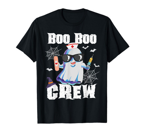 Boo Boo Crew Ghost Nurse Halloween 2021 Nursing Cute T-Shirt