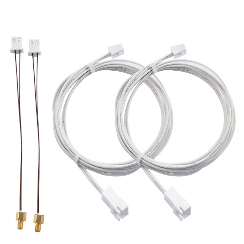 Upgrade M3 Stud Thermistor, NTC100K Thermistor, 3D Printer Thermistor M3, Ender 3 Thermistor Temperature Sensor with 1m Extended Cable Wire Use for Ender 3, Ender 3 V2, Ender 3 Pro, CR10, 2 Set