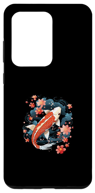 Galaxy S20 Ultra Japanese Koi Carp Ying Yang Nishikigoi Fish Cherry Blossom Case