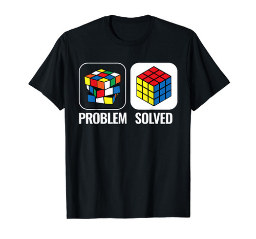 Problem Solved T Shirt Speed Cubing Puzzle Cube Shirt T-Shirt