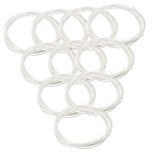VICASKY 10 Packs Strings steel string folk guitar supply white supplies replace Accessories replaceable the strings folk guitar accessories guitar parts classic ballad Guitar Nylon sleeve