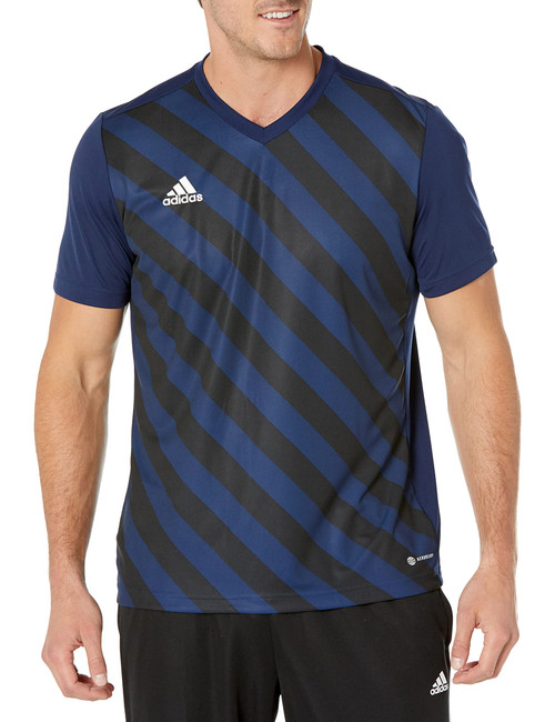 adidas Men's Entrada 22 Graphic Jersey, Team Navy Blue/Black, XX-Large
