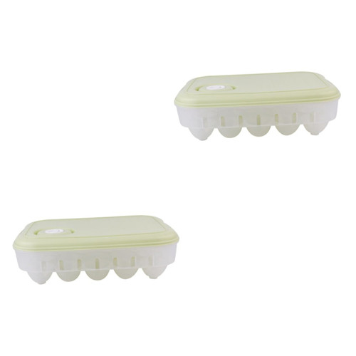 Mobestech 2pcs 20 Egg Carton Eggs Egg Keeper for Fridge Refrigerator Egg Bins Egg Storage Container Fridge Egg Holder Containers for Food Fridge Egg Dispenser Plastic Egg Tray Stackable
