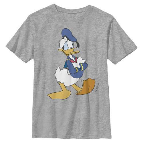 Disney Characters Traditional Donald Boy's Crew Tee, Athletic Heather, Small